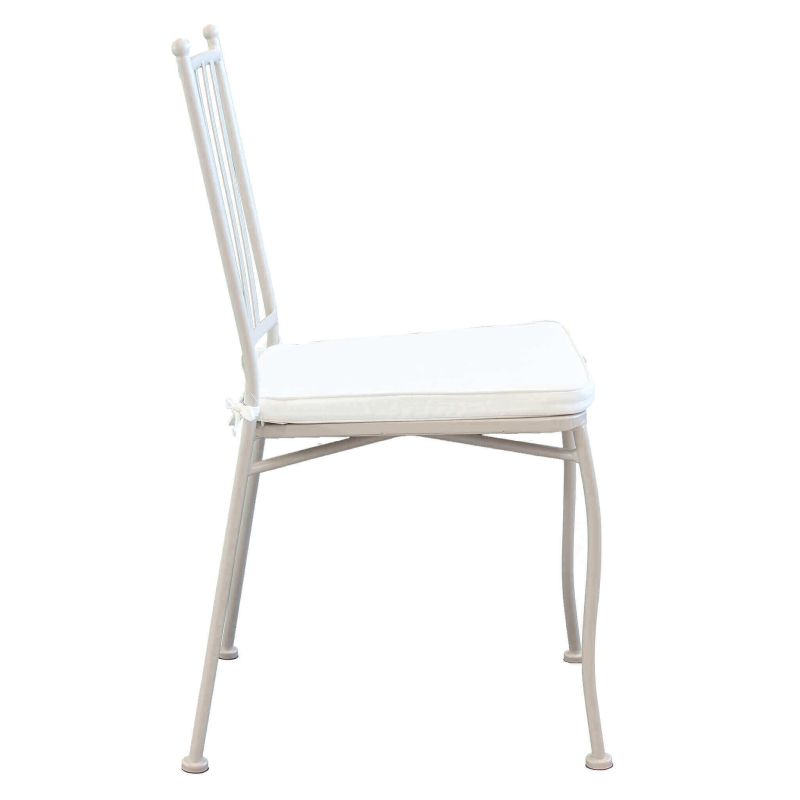 VENTUS - set tavolo in ferro Ø 90 x 74 h con 4 sedie Ventus