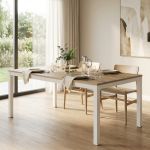 BENSON - tavolo da pranzo moderno in rovere nodato