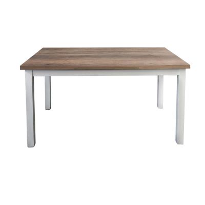 BLAKE - tavolo da pranzo moderno allungabile in acciaio e legno da 110 x70