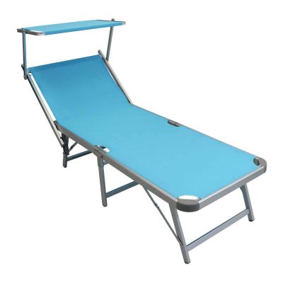 Brandina mare prendisole pieghevole con tettuccio cm 180,5 x 62 x 40 h