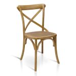 ABBY - sedia moderna in legno con seduta in paglia