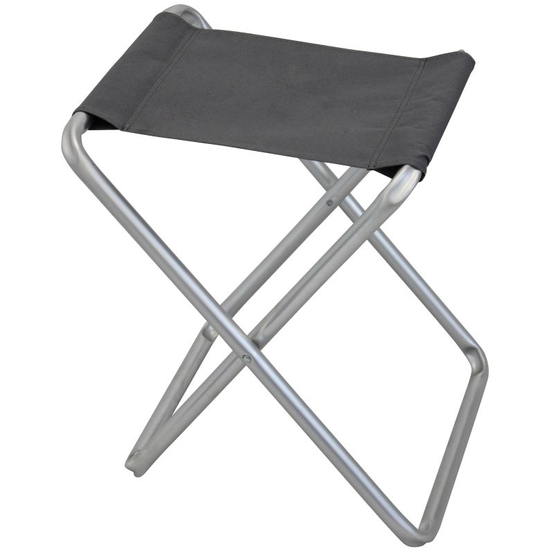 sgabello da spiaggia e campeggio pieghevole alluminio textilene cm 40 x 39 x 46 h color grigio