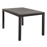 CALIGOLA - set tavolo inresina effetto rattan cm 150 x 90 x 74 h con 6 poltrone Alma