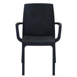 CALIGOLA - set tavolo in resina effetto rattan cm 150 x 90 x 74 h con 6 poltrone Alma