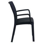 CALIGOLA - set tavolo in resina effetto rattan cm 150 x 90 x 74 h con 6 poltrone Alma