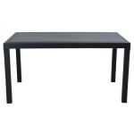 CALIGOLA - set tavolo in resina effetto rattan cm 150 x 90 x 74 h con 4 sedie e 2 poltrone Alma