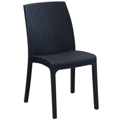 CALIGOLA - set tavolo in resina effetto rattan cm 150 x 90 x 74 h con 4 sedie e 2 poltrone Alma