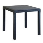 CALIGOLA - set tavolo in resina effetto rattan cm 80 x 80 x 74 h con 4 sedie Alma