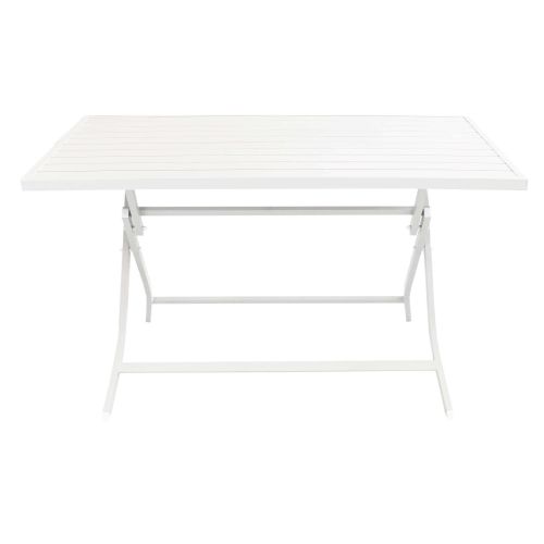 ABELUS - set pieghevole tavolo in alluminio cm 130 x 77 x 73 h con 4 sedie Gaja