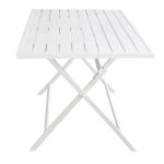 ABELUS - set pieghevole tavolo in alluminio cm 130 x 77 x 73 h con 4 sedie Gaja