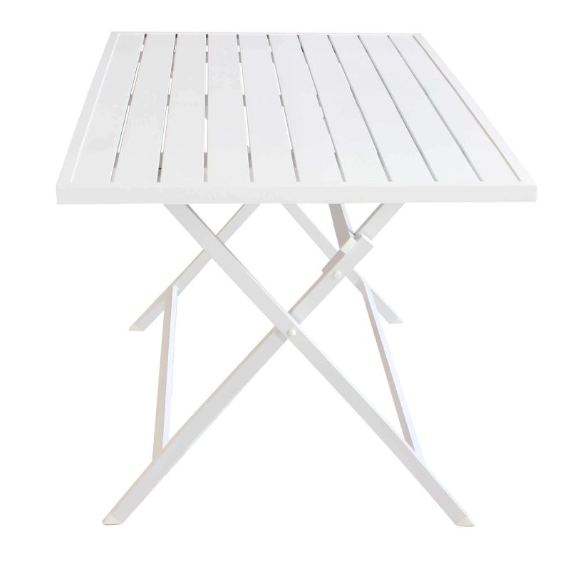 ABELUS - set pieghevole tavolo in alluminio cm 130 x 77 x 73 h con 4 sedie Gaja