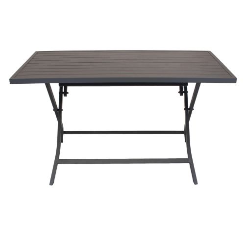 ABELUS - set tavolo in alluminio cm 130 x 77 x 73 h con 4 sedie Gaja