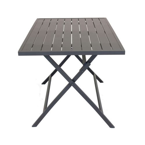 ABELUS - set tavolo in alluminio cm 130 x 77 x 73 h con 4 sedie Gaja