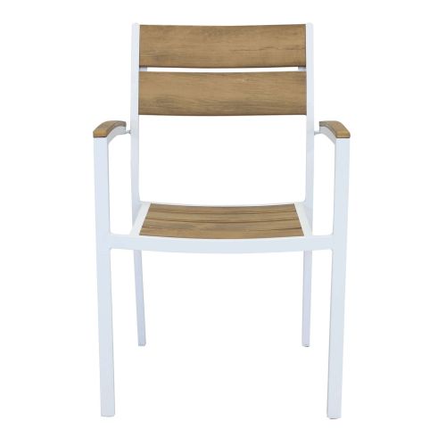 VIDUUS - set tavolo in alluminio e polywood cm 200/300 x 95 x 74 h con 6 poltrone Viduus