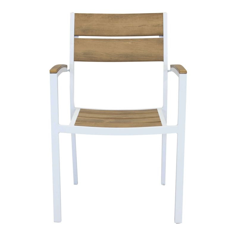 VIDUUS - set tavolo in alluminio e polywood cm 200/300 x 95 x 74 h con 6 poltrone Viduus