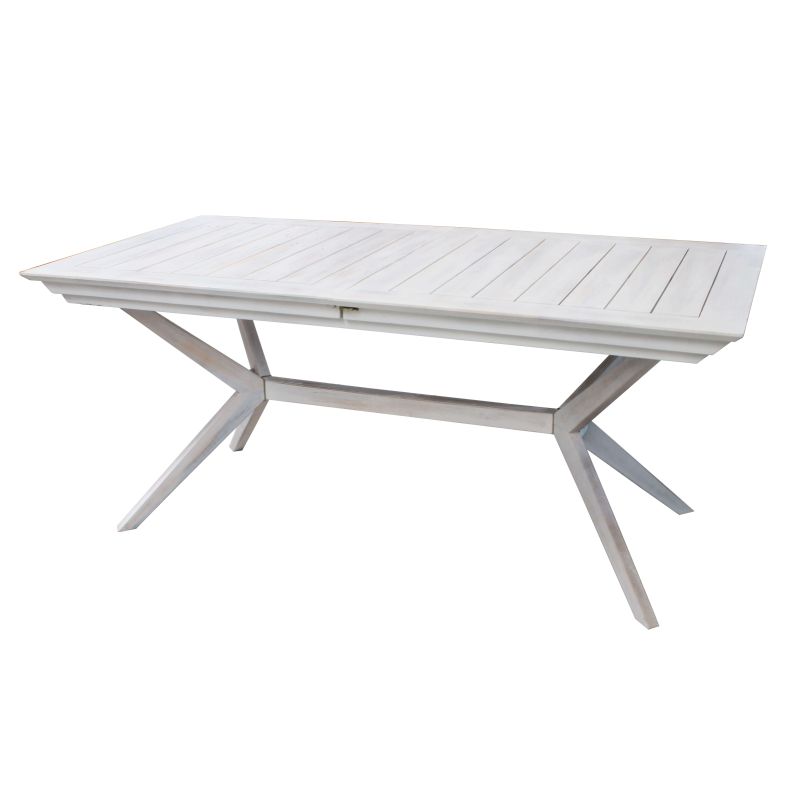 CAESAR - set tavolo in legno massiccio di acacia con 6 sedie Sortis