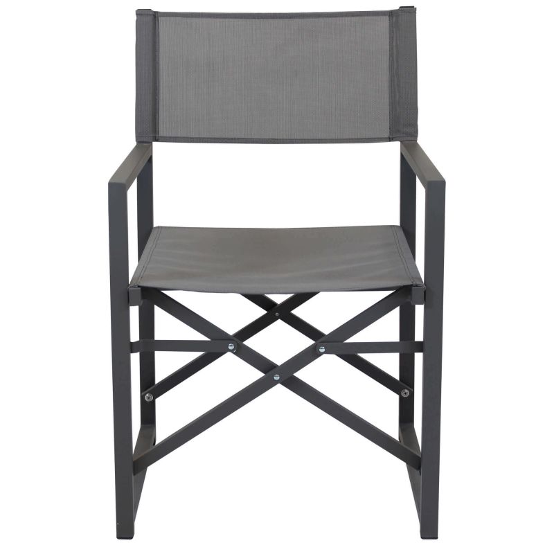 DEXTER - set tavolo in alluminio cm 200/300 x 100 x 74 h con 6 poltrone Carpenter