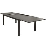DEXTER - set tavolo in alluminio cm 200/300 x 100 x 74 h con 6 poltrone Carpenter
