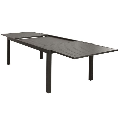 DEXTER - set tavolo in alluminio cm 200/300 x 100 x 74 h con 6 poltrone Carpenter
