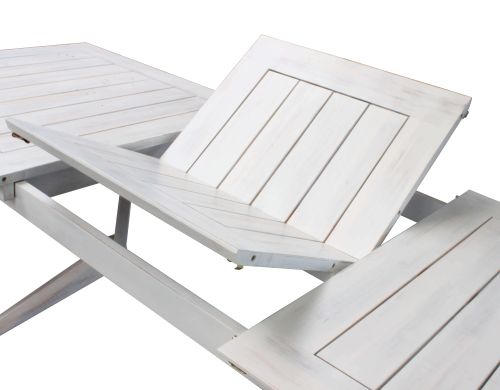 CAESAR - set tavolo in legno massiccio di acacia con 8 sedie Sortis