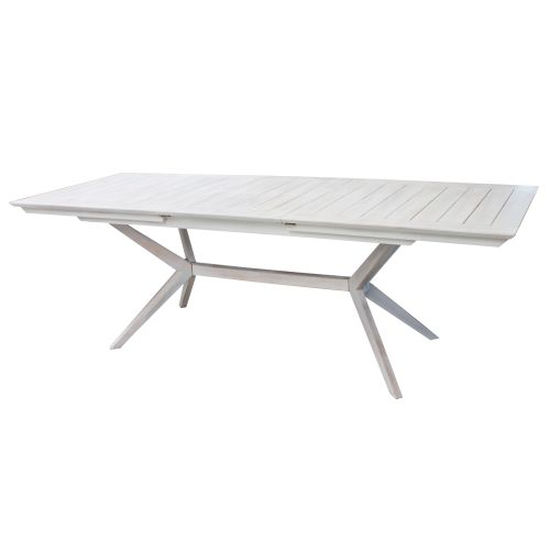 CAESAR - set tavolo in legno massiccio di acacia con 8 sedie Sortis