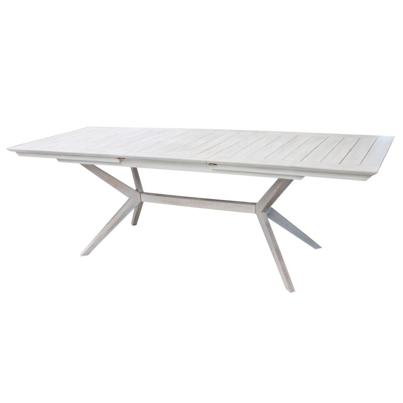 CAESAR - set tavolo in legno massiccio di acacia con 6 poltrone Sortis