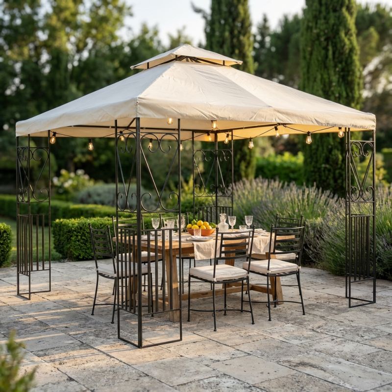 MARICA - gazebo da giardino in acciaio