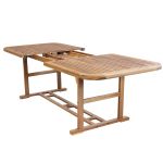 TURRIS - set tavolo in legno massiccio di acacia cm 180/240 x 100 x 74 h con 8 sedie e 2 poltrone Mulier