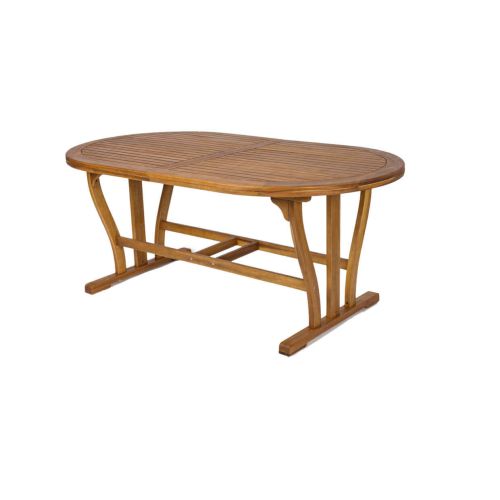 TURRIS - set tavolo in legno massiccio di acacia cm 180/240 x 100 x 74 h con 6 sedie e 2 poltrone Mulier