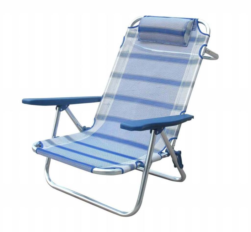 spiaggina mare prendisole in alluminio con braccioli cm 65 x 67 x 83 h