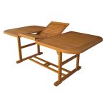TURRIS - set tavolo in legno massiccio di acacia cm 150/200 x 90 x 74 h con 6 sedie e 2 poltrone Mulier