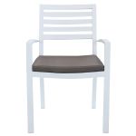 DEXTER - set tavolo in alluminio cm 200/300 x 100 x 74 h con 4 sedie e 2 poltrone Dexter