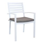 DEXTER - set tavolo in alluminio cm 200/300 x 100 x 74 h con 4 sedie e 2 poltrone Dexter