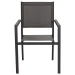 DEXTER - set tavolo in alluminio cm 160/240 x 90 x 75 h con 4 poltrone Venus