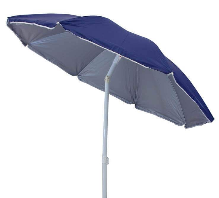 ombrellone da spiaggia nylon protezione uv tondo 1,80 m / palo da 32 mm colore casuale