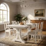 DUSTIN - tavolo da pranzo allungabile in legno massello cm 85 X 180/225/270/315/360