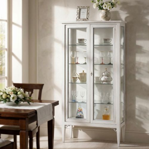 CHRISTAL - credenza con vetrina in legno massello