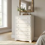 KENDRA - cassettiera in legno massello cm 97 x 49 x 140 h