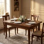 DONNY - tavolo da pranzo allungabile in legno massello cm 85 X 130/170/210