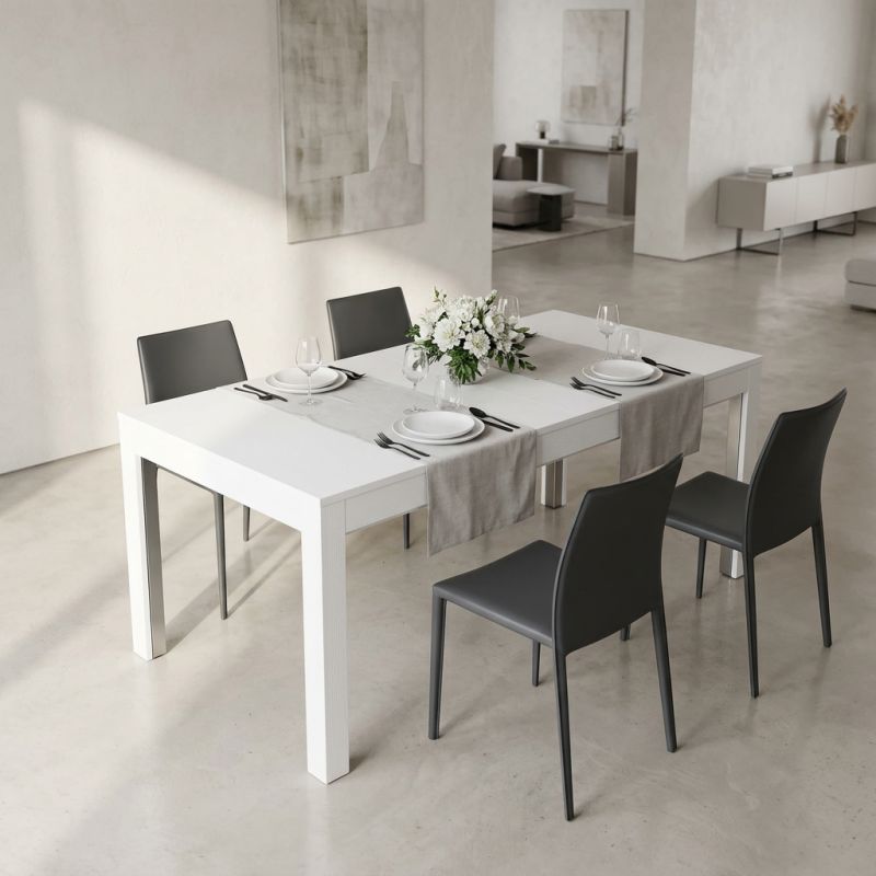 HANK - tavolo da pranzo moderno allungabile frassinato