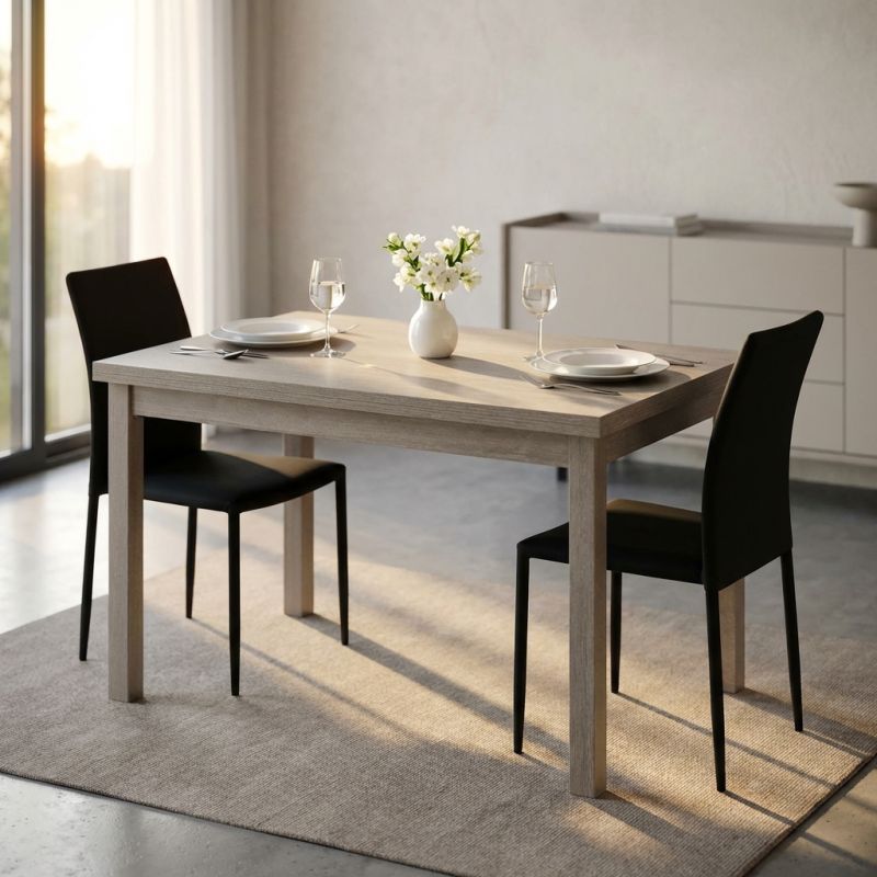 NIKOLAS - tavolo da pranzo moderno allungabile in rovere