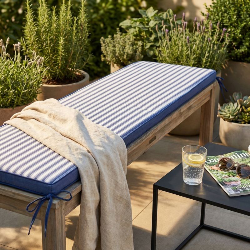 LONG FLATTY - cuscino 150 con doppia cucitura idrorepellente a righe